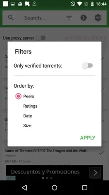Torrent Search android App screenshot 3